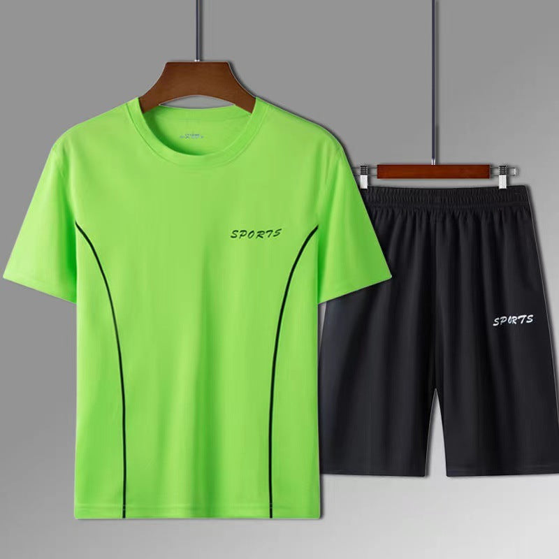 Men's Quick-Dry Sports Shorts and T-Shirt Set