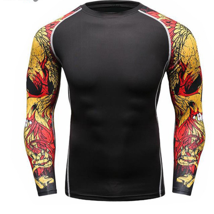 Mens Quick Dry Fitness Long Sleeve T-Shirt