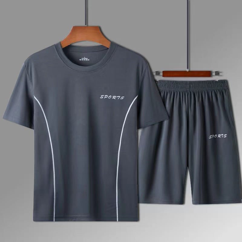 Men's Quick-Dry Sports Shorts and T-Shirt Set