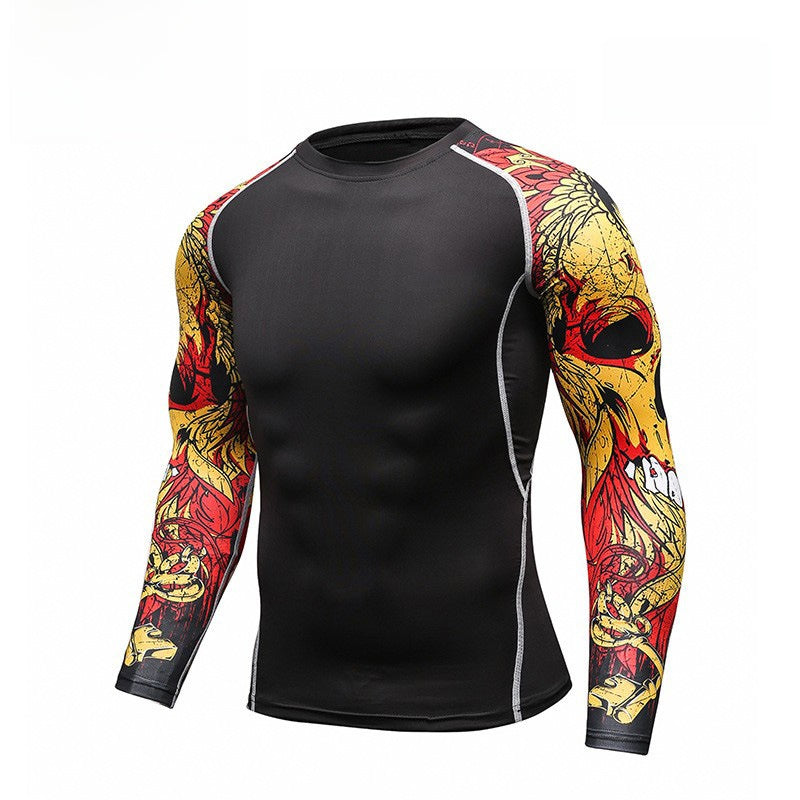 Mens Quick Dry Fitness Long Sleeve T-Shirt