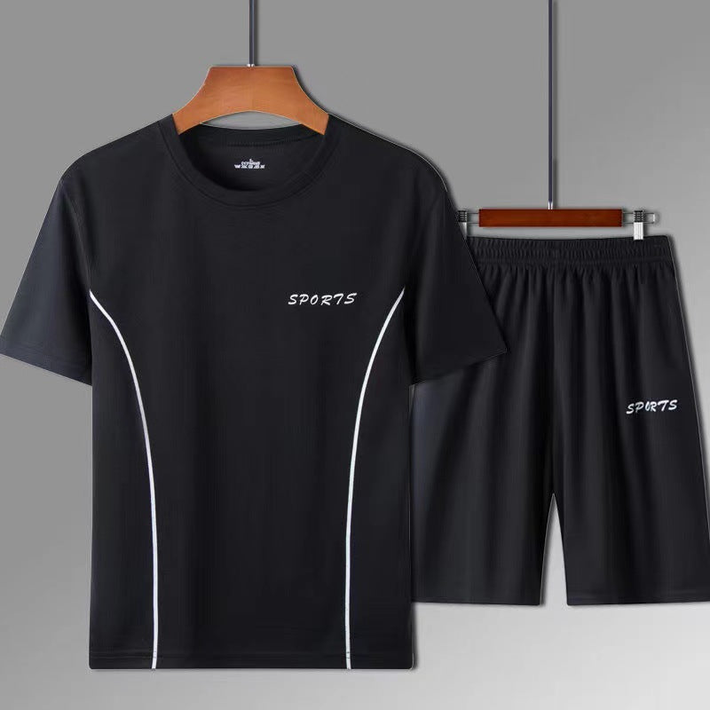 Men's Quick-Dry Sports Shorts and T-Shirt Set