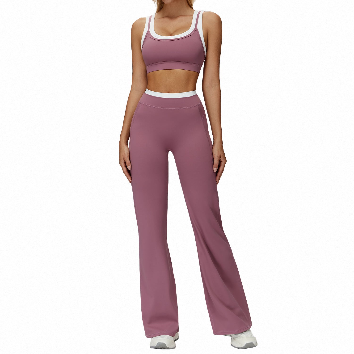 Ribbed High Waist Yoga Sports Set