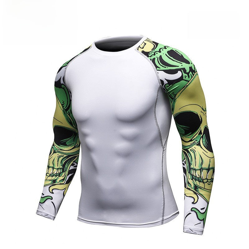 Mens Quick Dry Fitness Long Sleeve T-Shirt