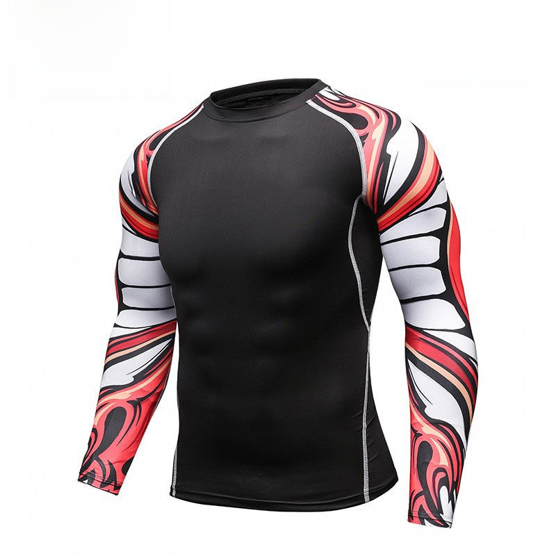 Mens Quick Dry Fitness Long Sleeve T-Shirt