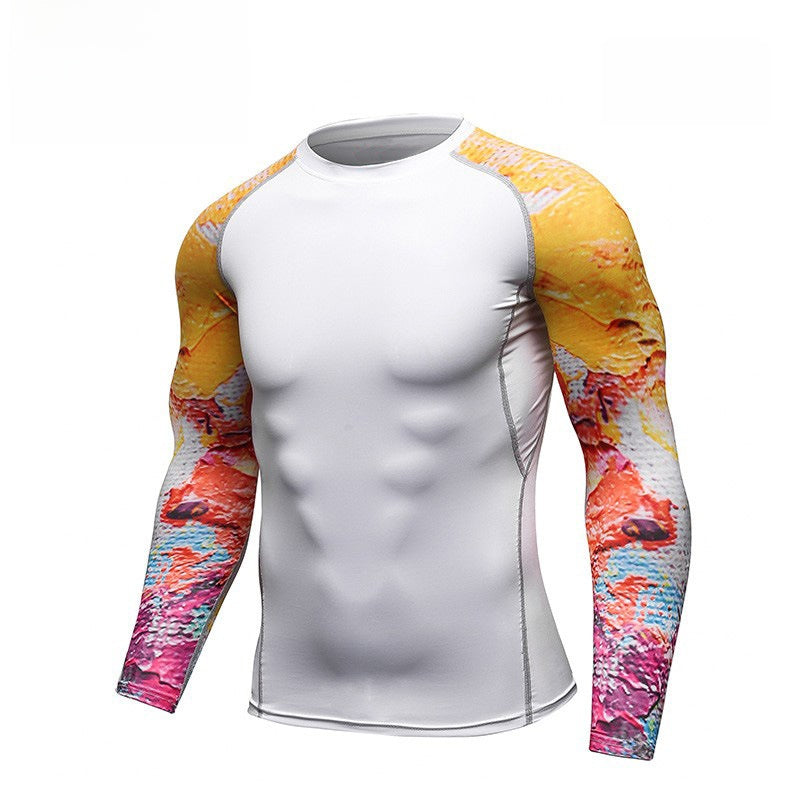 Mens Quick Dry Fitness Long Sleeve T-Shirt